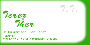 terez ther business card